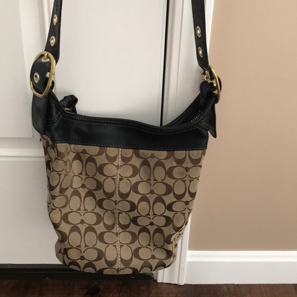 Coach Brown Leather Bucket Bag - Picture 3 of 5